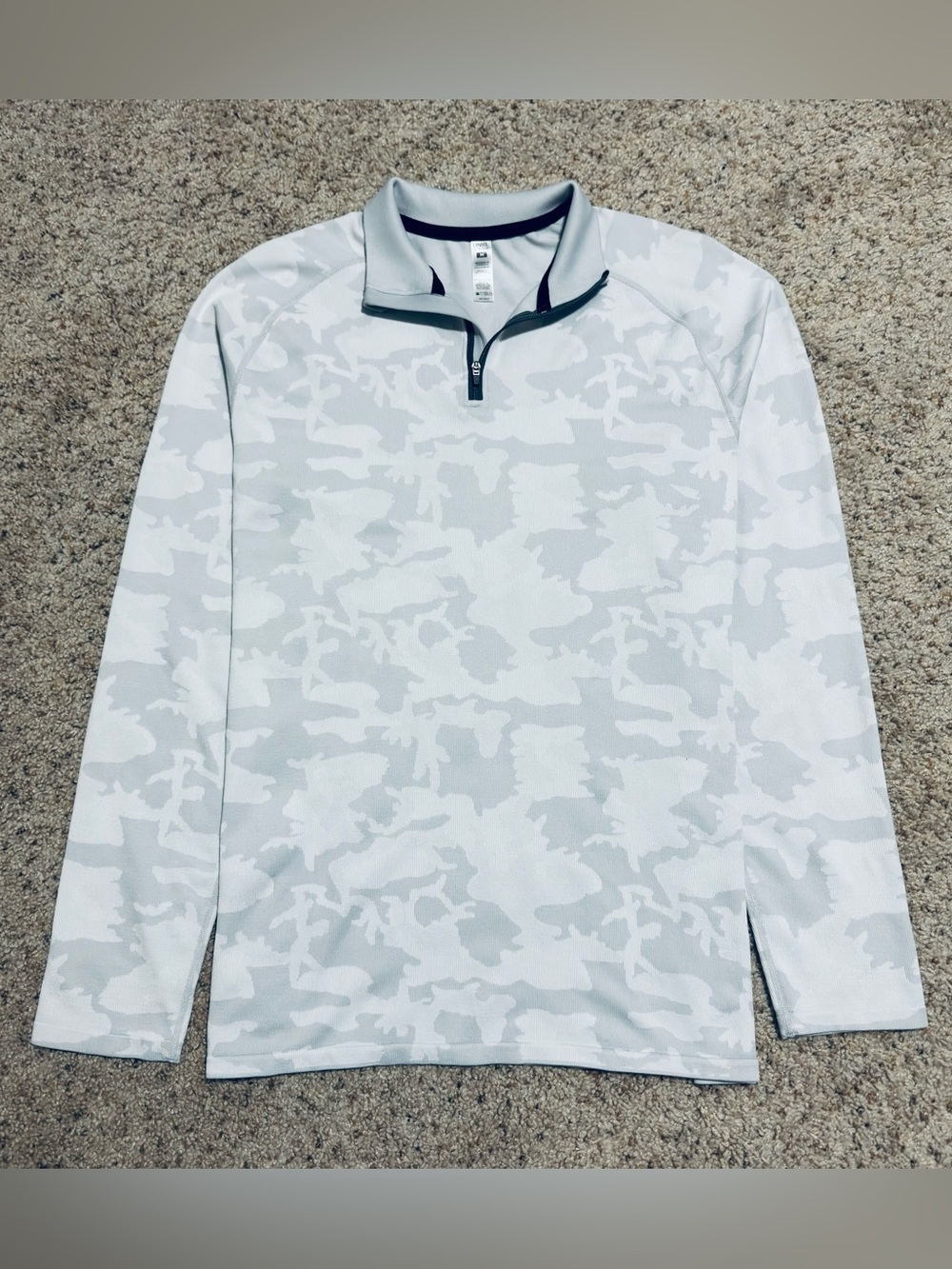 UNRL Golf Sweater 1/4 Zip Pullover Mens White Camo
